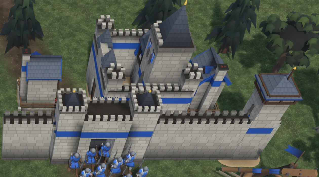 The keep and gatehouse